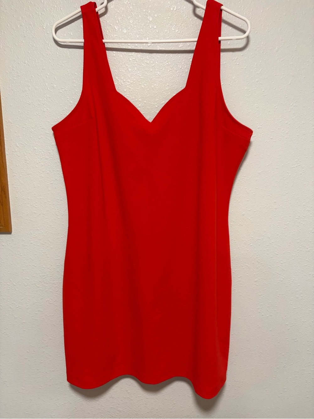 Express Vibrant Red Sweetheart Neck Mini Dress